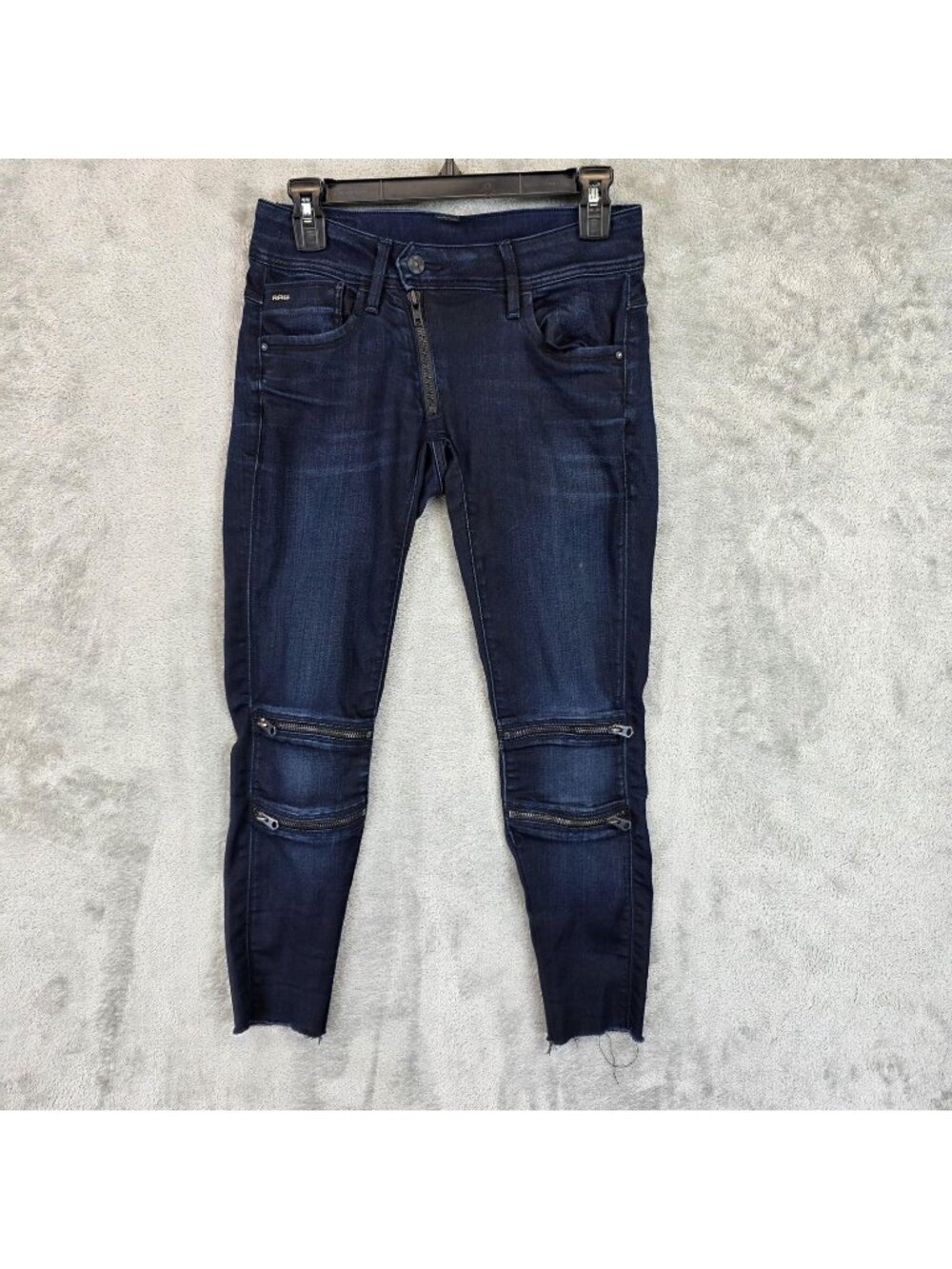 G-Star RAW Lynn Custom Mid Skinny Jeans Womens 27 Blue Dark Low Stretch Denim